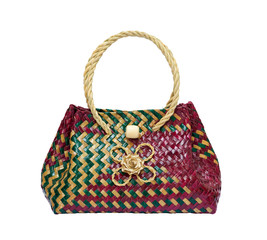 wicker bag isolated