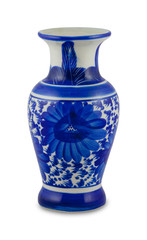 chinese antique vase on the plain back ground