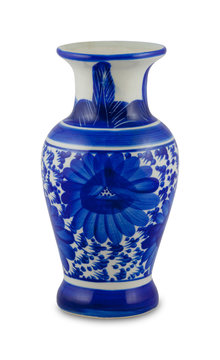 Chinese Antique Vase On The Plain Back Ground