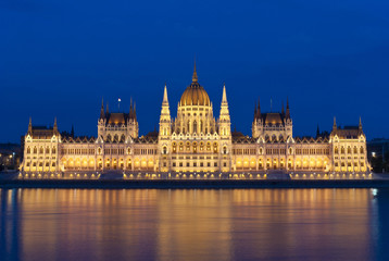 hungarian parliament at night