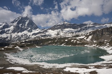 Fototapeta na wymiar view of the Matterhorn massif