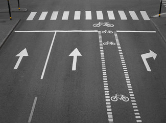 Street with cycling path