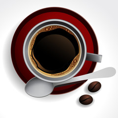 Coffee cup background illustration