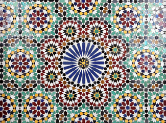 Oriental mosaic in a mosque, Sultanate of Oman