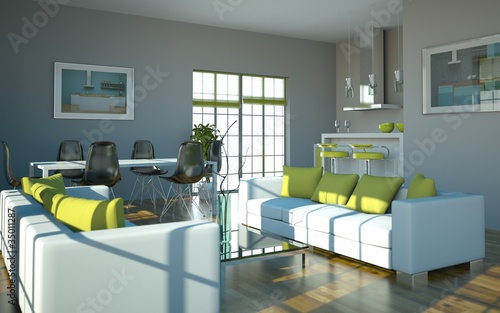 Wohndesign - Wohnzimmer weiß grün\ Wohndesign - Wohnzimmer weiß grün\
