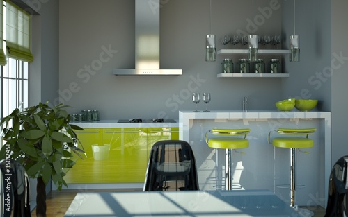 Wohndesign küche grün grau" stockfotos und lizenzfreie bilder ...