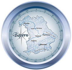 Bayern Kompass blau in SVG