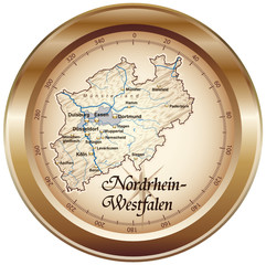 Nordrhein-Westfalen Kompass bronze in SVG