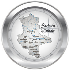 Sachsen-Anhalt Kompass chrom in SVG