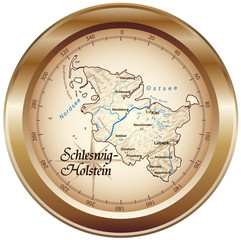 Schleswig-Holstein  Kompass bronze in SVG