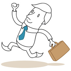 Geschäftsmann, rennend