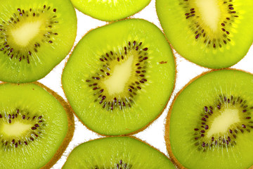 Fototapeta premium Juicy ripe green kiwi, background