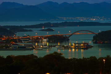 Stavanger at night, Norway.