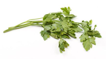 Bunch of parsley isolated on white