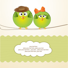 Birds couple in love