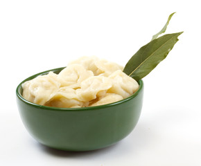 Meat Dumplings - russian pelmeni - with laurel