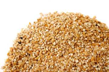 Pile of Pearl Barley isolated on white