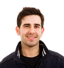 Obraz premium Portrait of an handsome young man, isolated on white