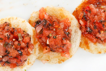 Appetizers with tomatoes