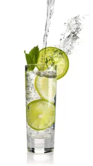 Küchenrückwand glas motiv Cocktail mit Limette © maram