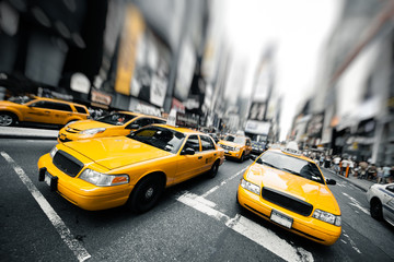 New York taxis - obrazy, fototapety, plakaty