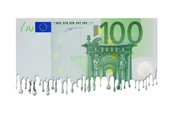 100 euro zerfließend drip tropfen tropfend schmelzend