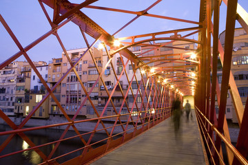 Eiffel bridge in Girona's river