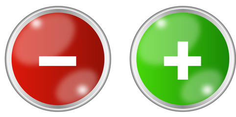 Obraz premium plus and minus buttons