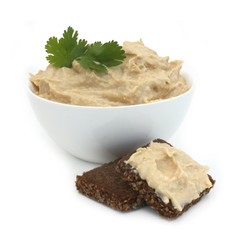 Houmous et pain de seigle