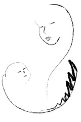 Neonato in braccio alla mamma