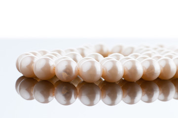 Pearl necklace in fashion and beauty concept