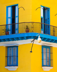 Detail of a colonial building in Old Havana