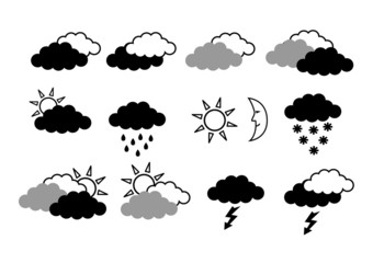 Collection of weather icons