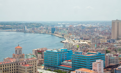 Aerial view of the Havana shore