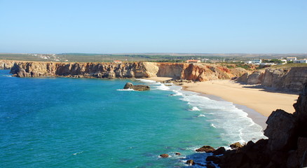 Tonel beach on the coast of the Sagres Portugal