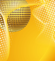 Discoball in gelbem Schleier