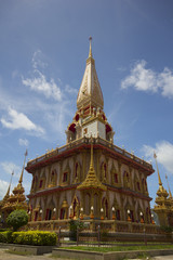 Fototapeta na wymiar Buddhist stupa in Wat Chalong