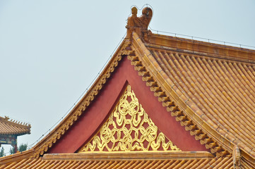 Fototapeta na wymiar colorful chinese roofs in beijing