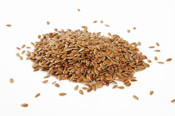 flax seed on white