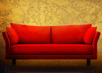 Red sofa