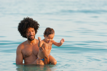 First time on the beach