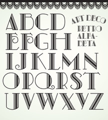 Art deco alphabet
