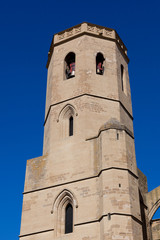 Campanario de la catedral de Huesca, España