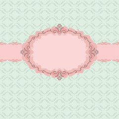 Template frame design for greeting card .