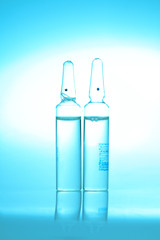 two medical ampoules