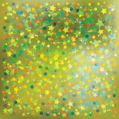 Christmas background with stars and confetti