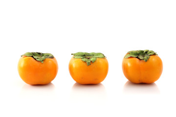 persimmon fruit isolated in white background