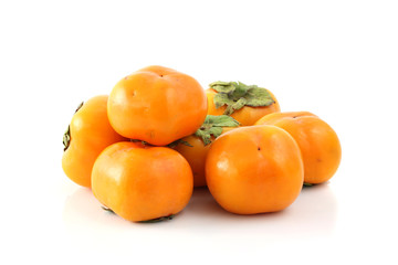 persimmon fruit isolated in white background