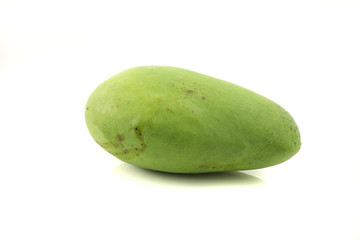 green mango isolated in white background