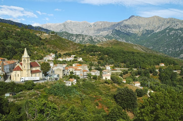 Fototapeta na wymiar Wieś Vivario, Haute-Corse, Korsyka, Francja